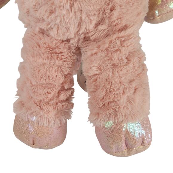 Kellytoy Pink Cat Plush 14" Stuffed Animal 2020 Satin Bow Shiny Nose Ears Feet - Picture 7 of 15